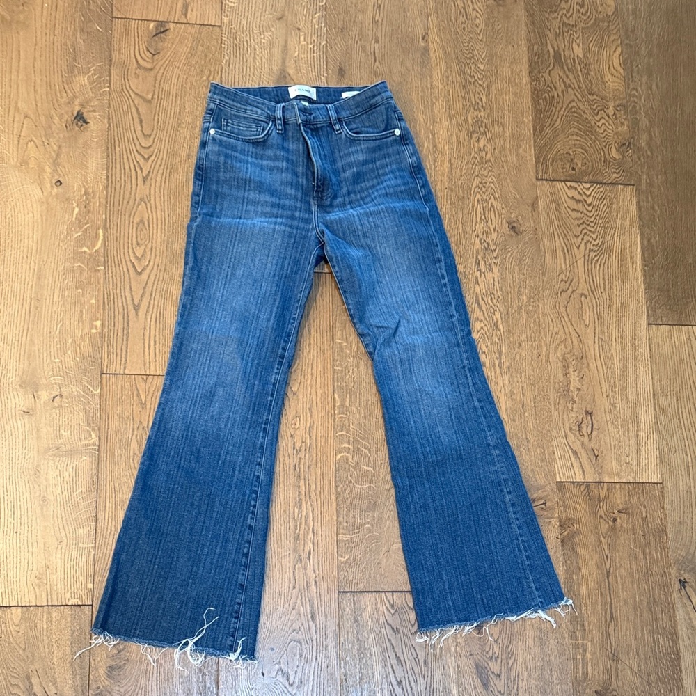 Frame Denim Medium Blue Flare Jeans